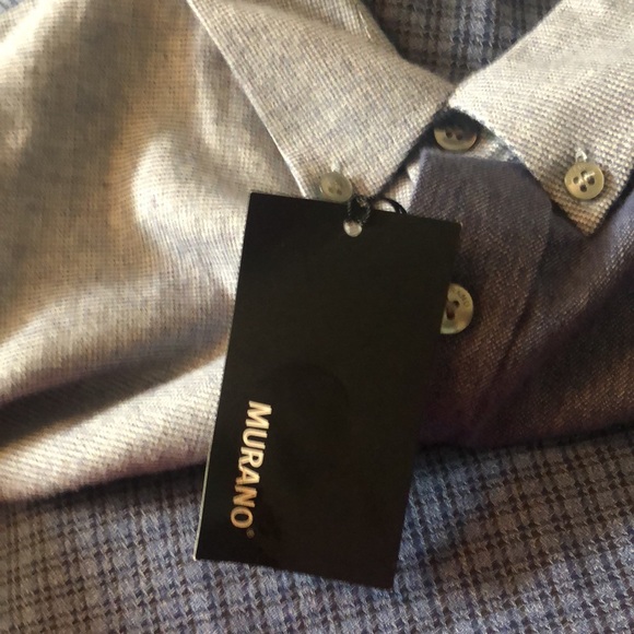 New Murano slim fit xl light and dark blue button down. - Picture 5 of 5